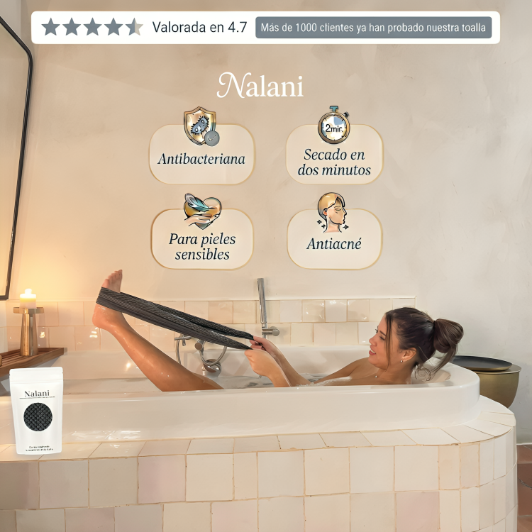 TOALLA EXFOLIANTE ANTIBACTERIANA